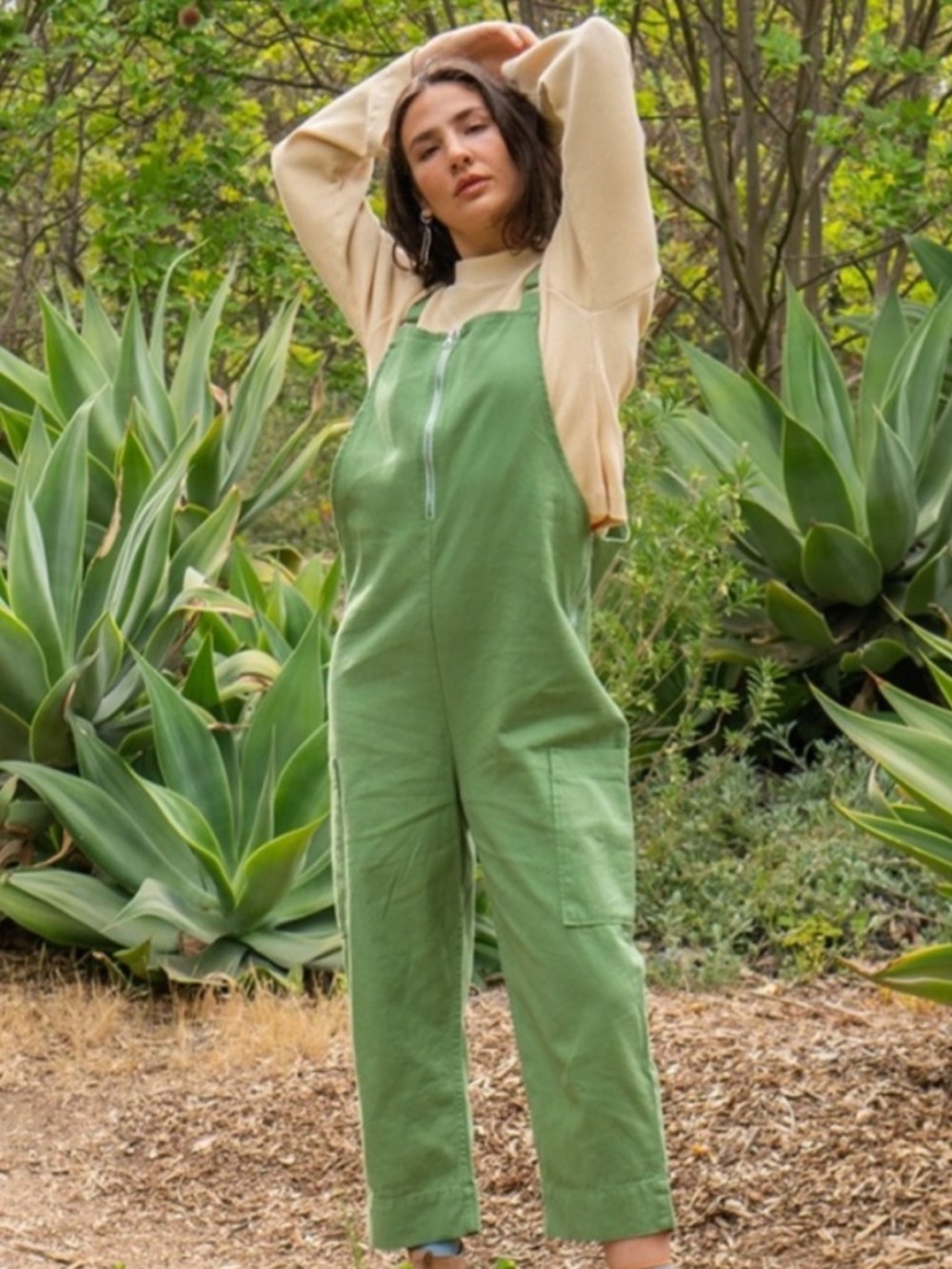 Back Beat Co. Green Zip Hemp/Organic Cotton Overalls